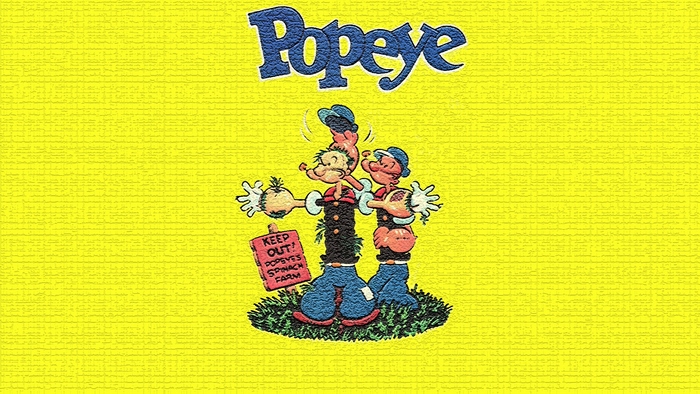 Popeye characters at Popeye's Spinach Farm