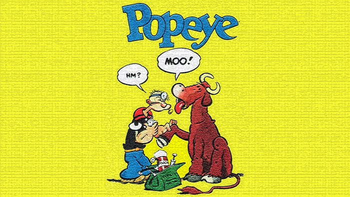 Popeye and a cow