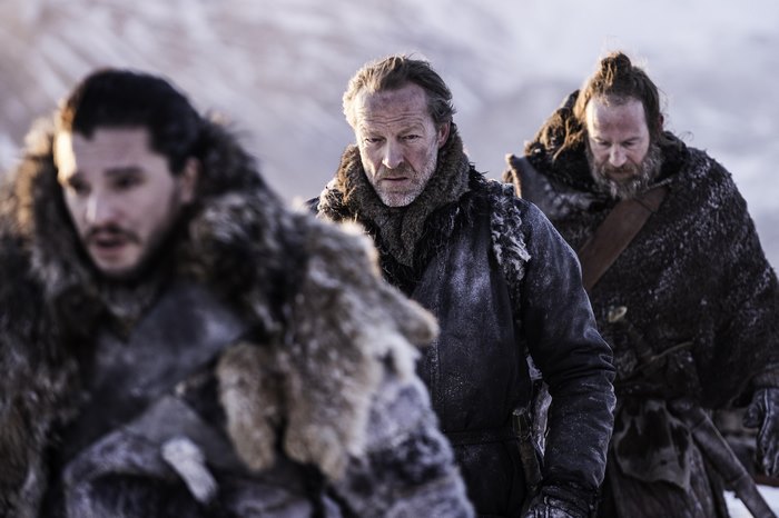 Thoros of Myr and companions in winter