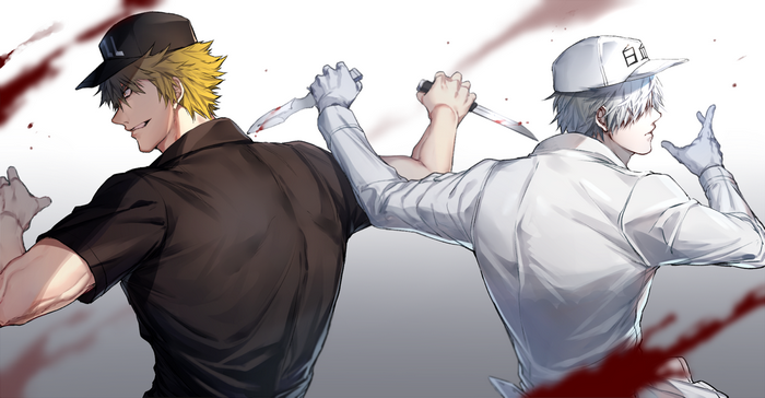 U-1146 from Cells At Work! with knife