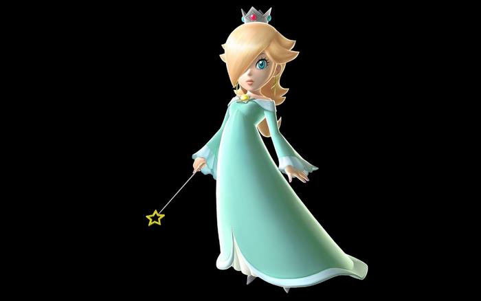 Rosalina from Super Mario holding a wand