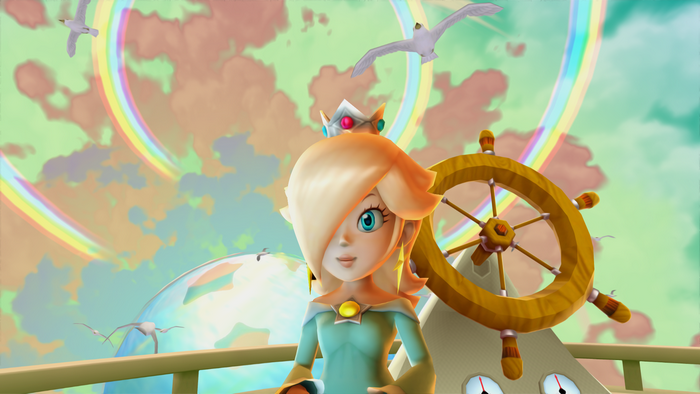 Rosalina from Super Mario on a ship's deck