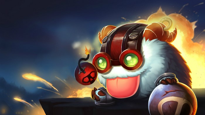 Ziggs from League of Legends with bombs