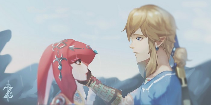 Link and Mipha from The Legend of Zelda