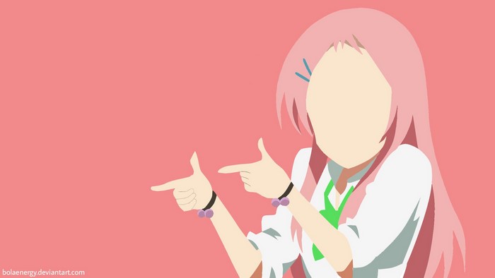 Aguri from Gamers! minimalist anime art