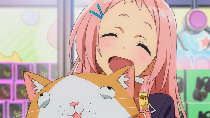 Aguri from Gamers! with a cat plush