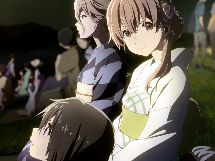 Shoko Nishimiya and Yuzuru Nishimiya from A Silent Voice