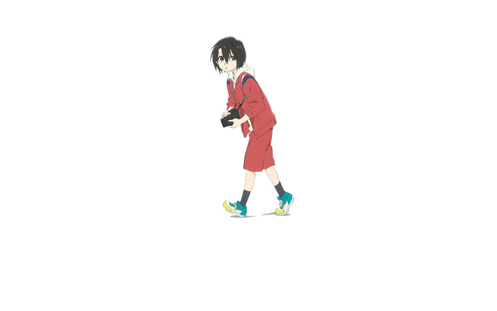 Yuzuru Nishimiya holding a camera