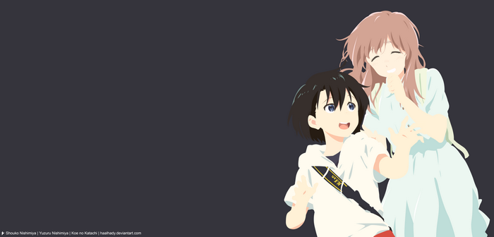 Shouko Nishimiya and Yuzuru Nishimiya from Koe no Katachi