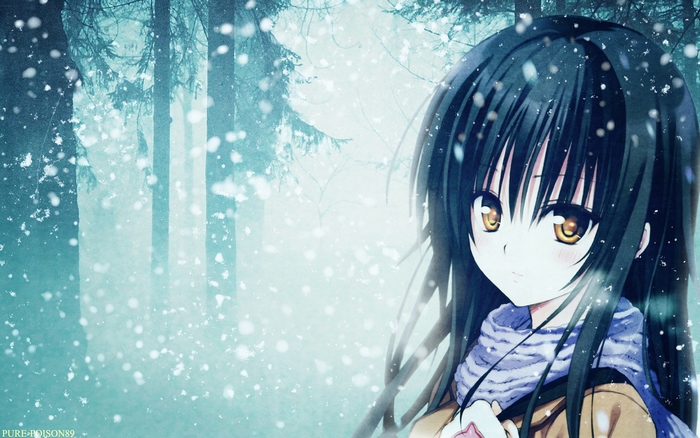 Yui Kotegawa in a snowy forest