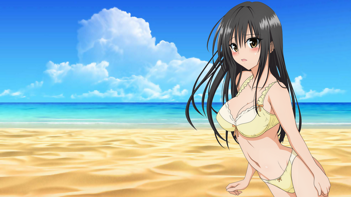 Yui Kotegawa on a Beach