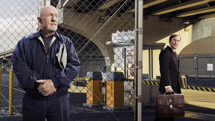 Mike Ehrmantraut and Jimmy McGill from Better Call Saul