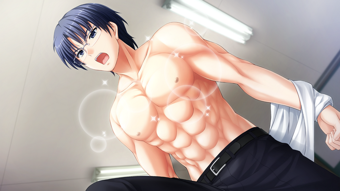 Takamatsu from Angel Beats! shirtless