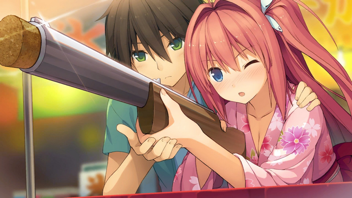 Asuka Kurashina holding a rifle