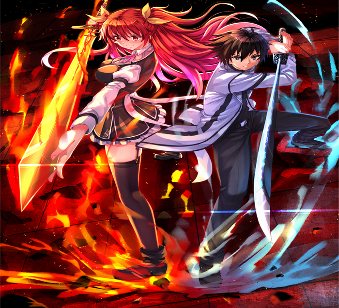 Stella Vermillion and Ikki Kurogane from Rakudai Kishi no Cavalry