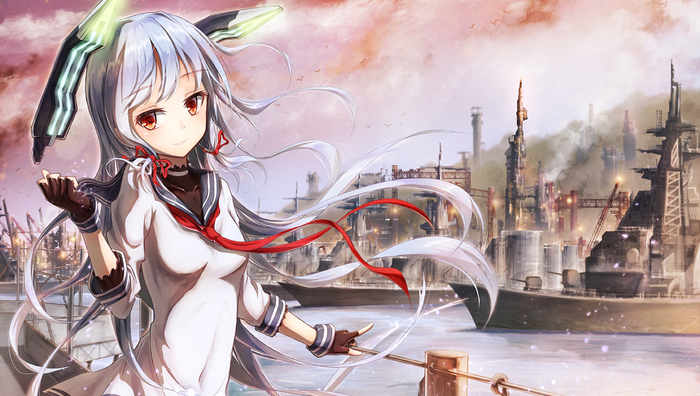 Murakumo from Kancolle in a port