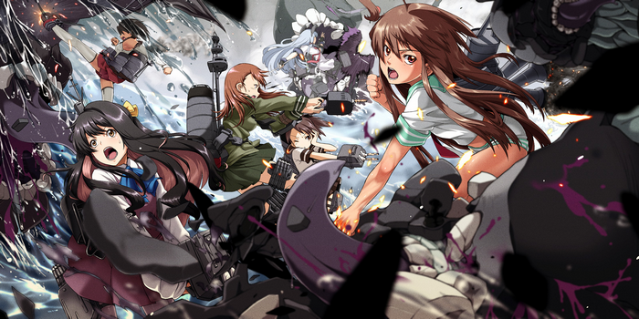 Murakumo from Kancolle in battle