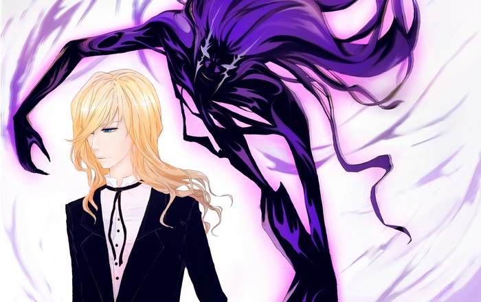 Man with a dark entity