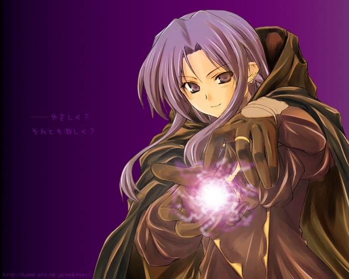 Caster from Fate/Stay Night casting a spell