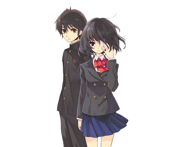 Kouichi Sakakibara and Mei Misaki from Another