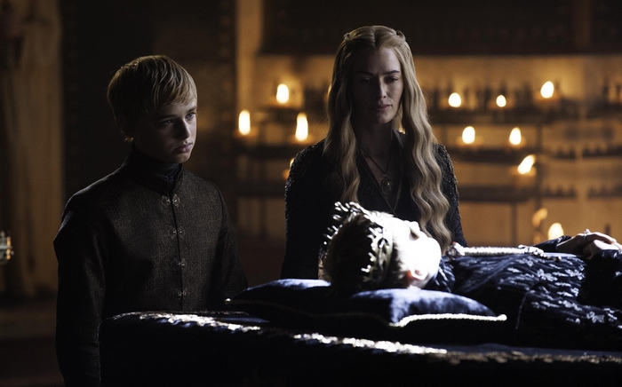 Tommen Baratheon and Cersei Lannister from Game of Thrones