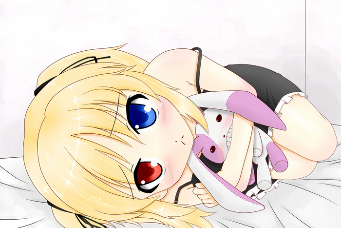 Kobato Hasegawa with a stuffed toy