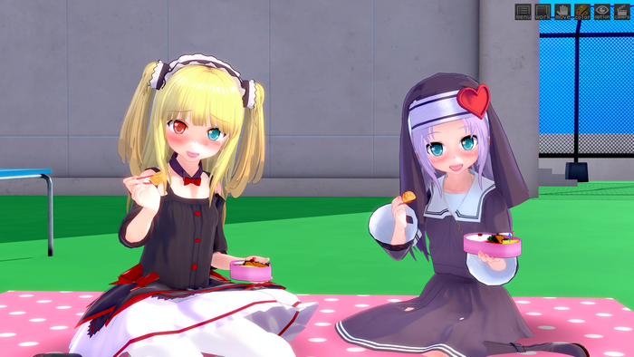 Kobato Hasegawa eating lunch