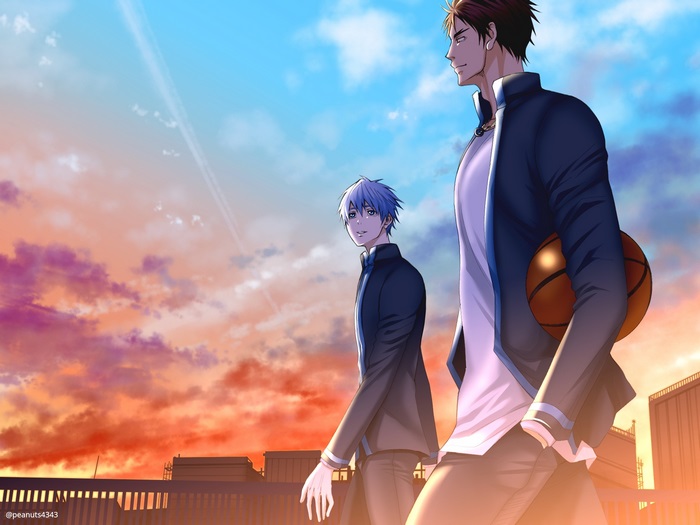 Taiga Kagami and Kuroko Tetsuya from Kuroko's Basketball