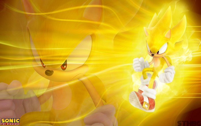 Dynamic Super Sonic with Radiant Energy Aura