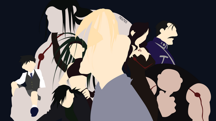 Fullmetal Alchemist characters minimalist art