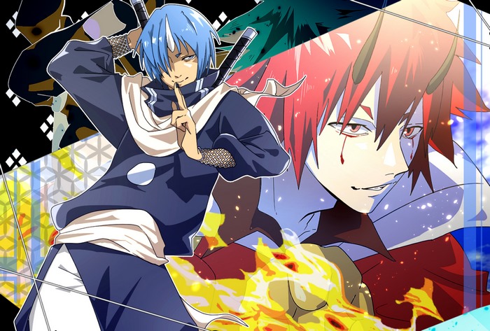 Benimaru and Souei from That Time I Got Reincarnated as a Slime