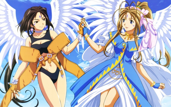 Belldandy and Urd from Ah! My Goddess