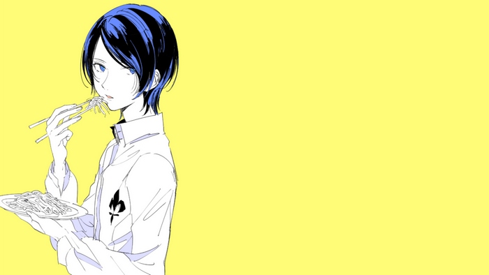 Yusuke Kitagawa eating noodles