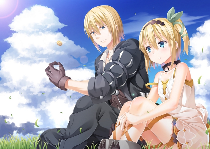 Edna from Zestiria sitting in a field