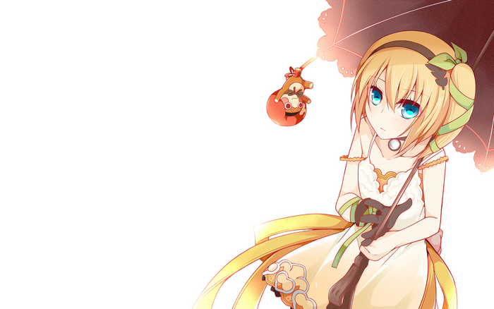 Edna from Tales of Zestiria holding an umbrella