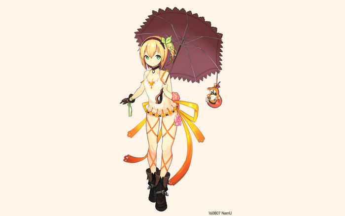 Edna from Zestiria with an umbrella