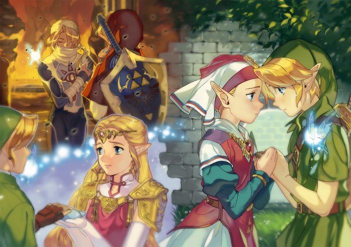 Link and Zelda from The Legend of Zelda