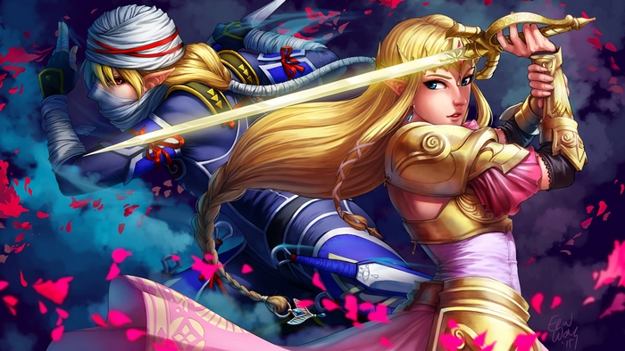 Sheik and Princess Zelda from The Legend of Zelda