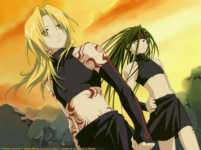 Envy and Edward Elric from Fullmetal Alchemist