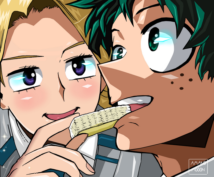 Yuga Aoyama and Izuku Midoriya from My Hero Academia