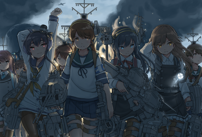 Yukikaze from Kancolle with friends