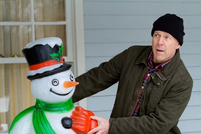 Frank Moses with a snowman decoration