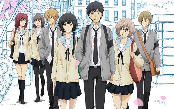 Chizuru Hishiro and friends walking