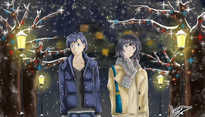 Chizuru Hishiro in a Snowy Evening