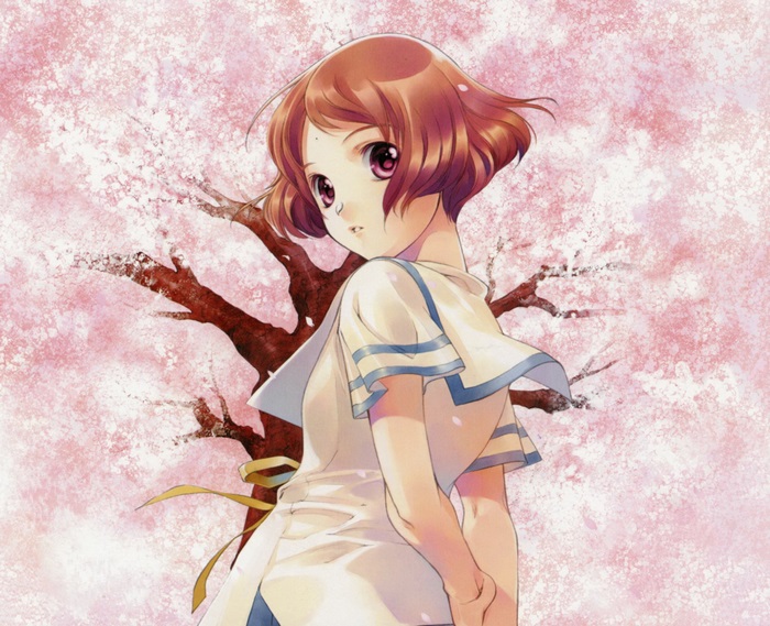 Misora Haruki with Cherry Blossoms
