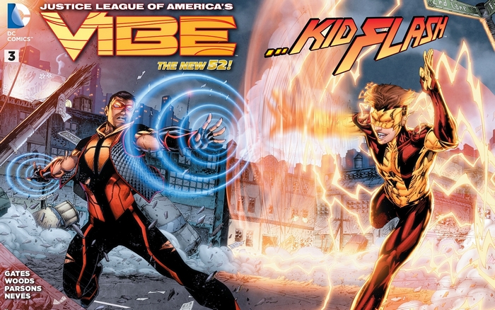 Vibe and Kid Flash from Justice League of America's The New 52!