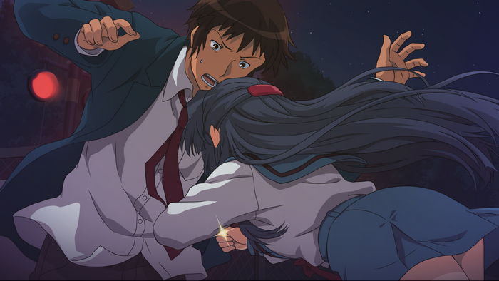 Ryōko Asakura in a struggle