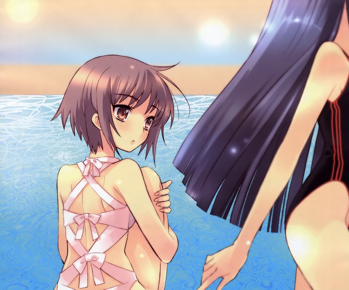 Ryōko Asakura in a swimsuit
