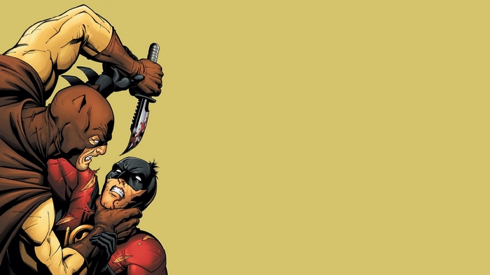 Red Robin and Batman fighting