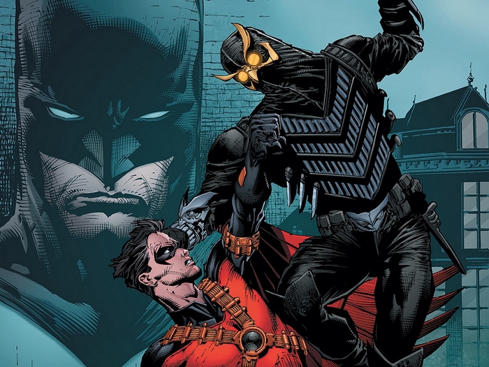 Batman, Robin, and Talon from Batman